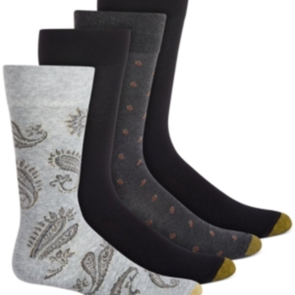 Dress Socks Mens Gold Toe 4 Pair Pack Vapor Tech 6-12.5